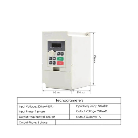 Control box for 2.2kW ER20 Air Cooled Spindle Kit With Four Steel Bearings, 110V Industrial CNC Tool for Engraving and Milling