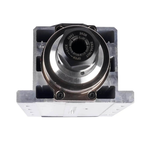 Front view of 2 Point 2KW Air Cooled Square CNC Spindle Motor 220V 24000RPM ER20 Beefed Up Pro Grade for precision machining