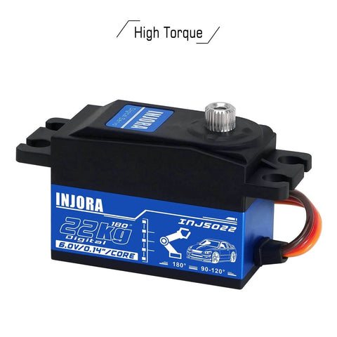 22KG Low Profile Digital Servo and 25T Servo Horn for 1/10 RC Car Robot Model Upgrade with high torque label