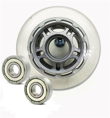 22mm ID 72mm OD Luggage Wheel + 2 Shielded Bearings 10x22x6mm - VXB Ball Bearings