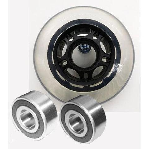 22mm ID 76mm OD Luggage Wheel + 2 Sealed Bearings 6x22x7mm - VXB Ball Bearings