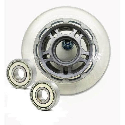 22mm ID 80mm OD Luggage Wheel + 2 Shielded Bearings 10x22x6mm - VXB Ball Bearings