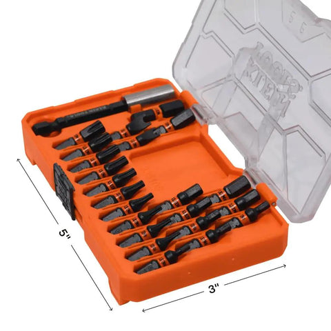 Security Bit Set Klein Tools 23 Piece Tamperproof Bits For HVAC Electrical Panels And Maintenance MODbox Compatible case open
