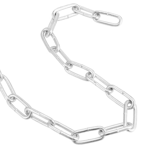 ✝️ 23 Feet Proof Coil Chain, 3/16 Inch Zinc Plated Iron Straight Link Coil Chain for Towing, Logging, Guard Rails