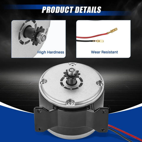 Front view of 24V DC 350W Brushed Permanent Magnet Electric Motor Generator Small Electric Scooter DC Motor 2800RPM