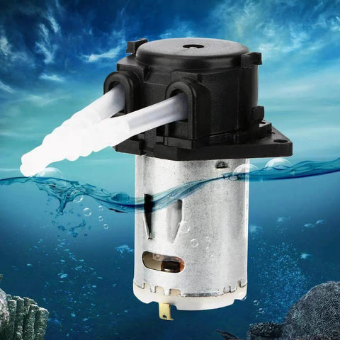 24V DC DIY Peristaltic Liquid Pump Dosing Pump for Aquarium Lab Analytical 10ml/min -90ml/min black underwater model