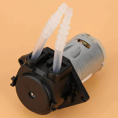 24V DC DIY Peristaltic Liquid Pump Dosing Pump for Aquarium Lab Analytical 10ml/min -90ml/min (black) close-up view
