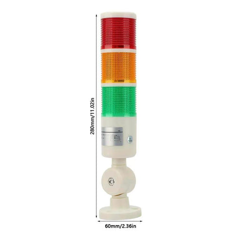 24V Industrial Tower Safety Stack Light With Ultra Bright LED Indicators, Multilayer Foldable Design, Built In Buzzer Up To 85dB