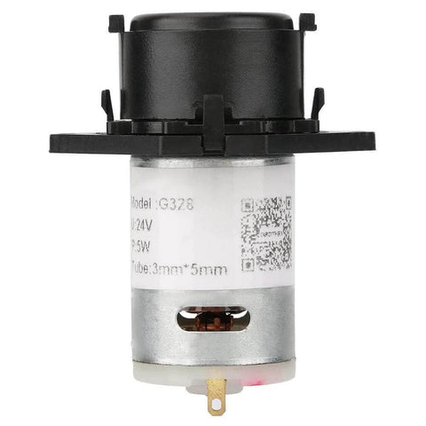 24V DC DIY Peristaltic Liquid Pump Dosing Pump for Aquarium Lab Analytical 10ml/min -90ml/min black, front view showing QR code