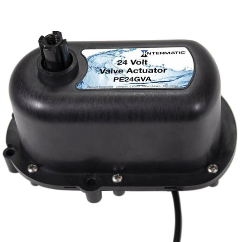 Intermatic PE24GVA 24V compact valve actuator in black for pool and spa automation