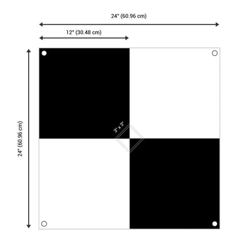 Bulls Eye 24x24 Drone Ground Control Point Targets Six Pack For Mapping And Surveying Center Passthrough With Black And White Markers