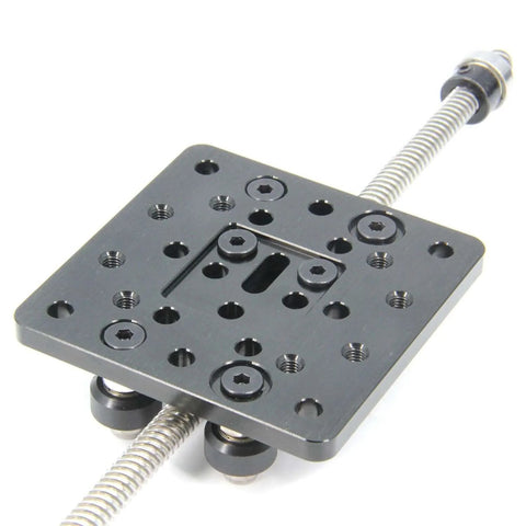 Close-up of 250mm 4080U Aluminum Profile Z-axis Screw Slide Table Linear Actuator for CNC router and 3D printer