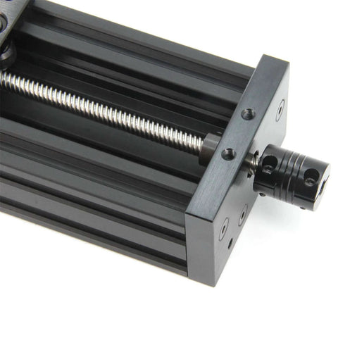 Close-up of 250mm 4080U Aluminum Profile Z-axis Screw Slide Table Linear Actuator for 3D Printer and CNC Router