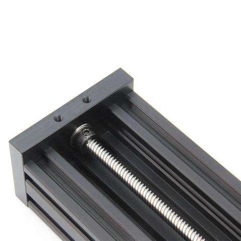 Close-up of 250mm 4080U Aluminum Profile Z-axis Screw Slide Table Linear Actuator for 3D Printer and DIY CNC Router Parts