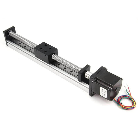 250mm Travel Linear Stage Actuator with SFU1605 Ball Screw and NEMA23 Stepper Motor, Square Linear Rails for DIY CNC Router X Y Z Axis