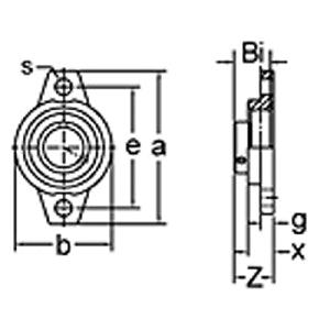25mm Miniature Flanged Block Stainless Steel Mounted Bearing
