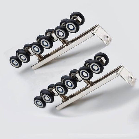 264lbs Load Capacity Pair of 12 Wheels Sliding Door Hardware