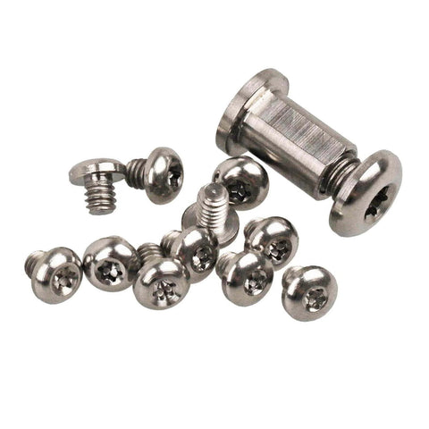✝️ 26Pcs Titanium Alloy Torx Screw Set Compatible with Benchmade 535 BUGOUT Knife(Titanium), scattered screws on white background
