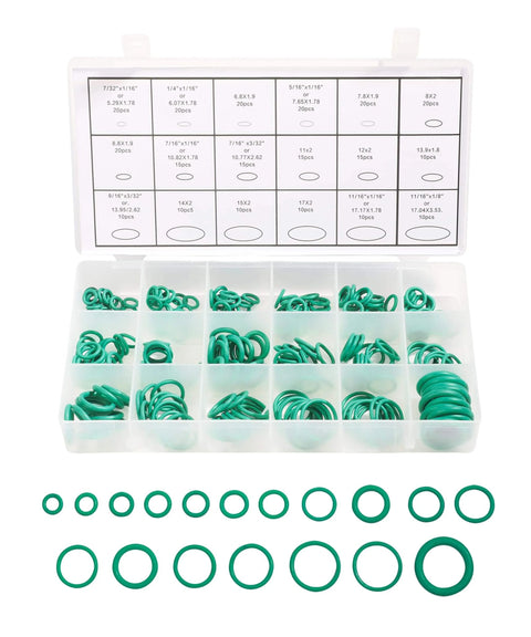 270 Piece Seal Gasket Washer O Ring Assortment Kit For Car Air Conditioning And HVAC Systems Rubber Seals And O Rings Set