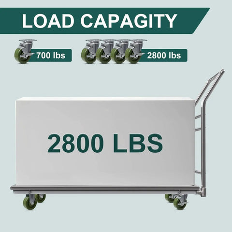 4x1.5 Inch High Temp Industrial Bakery Oven Caster Wheels Set Of 4 Heavy Duty Casters 2800 Lb Capacity With 2 Brakes