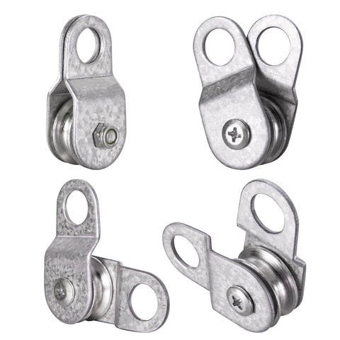 28mm Cable Pulley Wheel with Ball Bearing, Smooth No Noise, Small Snatch Block for 0.23 Inch/6mm Wire Rope, 4Pack shown