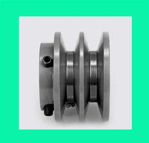 2BK25 1/2" Bore Solid Sheave Pulley - 2-1/2" (2.50") OD , Hex set screws for V-belts size 4L, 5L 2BK25-1/2"
