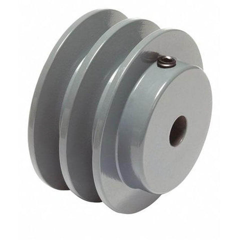 Poulie de poulie solide à poulie solide 2BK40 1/2 » d’alésage - 4 » de diamètre extérieur, vis hexagonales pour courroies en V taille 4L, 5L 2BK40-1/2 »