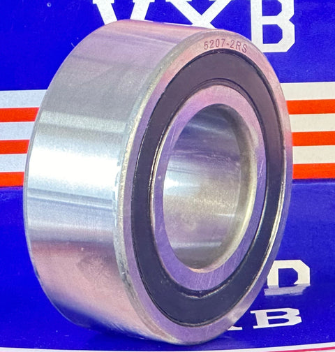 5207 2RS1 Sealed Angular Contact Double Row Bearing