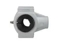 Front view of 1-1/4 in (31.75 mm) Wide Slot Plastic Slide Lock White Panel Fastener UEWTPL206-20W, single-piece clip.