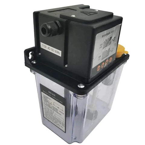 2L 110V Automatic Lubrication Pump With Dual Digital Display Gear Oiler for CNC, front view of the pump unit.