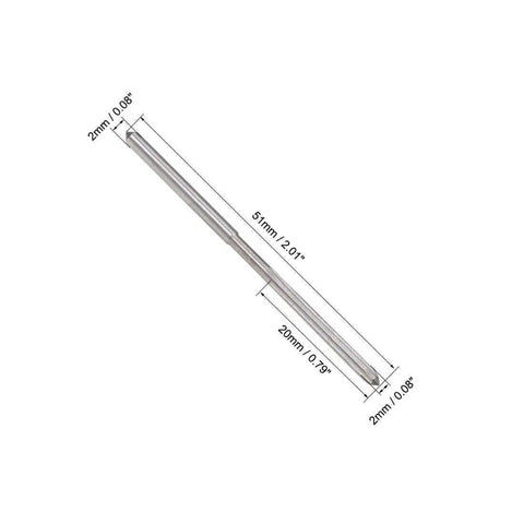 2mm Cutting Dia Chucking Reamer For Lathe Uxcell HSS Cobalt M35 With D4 Tolerance And 4 Straight Flutes Round Shank Cutting Tool