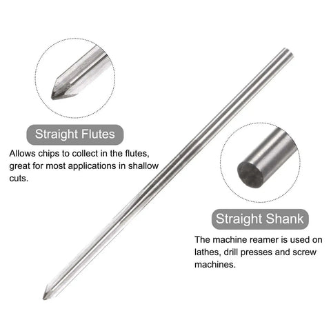 Image of a Precise 2mm H7 Chucking Reamer Drill Bit For Metal And Wood Hole Reaming Straight Flute HSS Tool With 2mm Shank