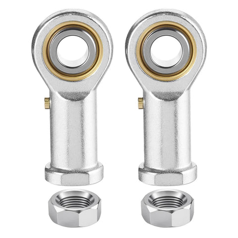 2pcs PHSB8 Rod End Bearing with 1/2 Inch Bore and 1/2-20 Left Hand Female Thread, Pre Lubricated Heim Joint with Jam Nuts