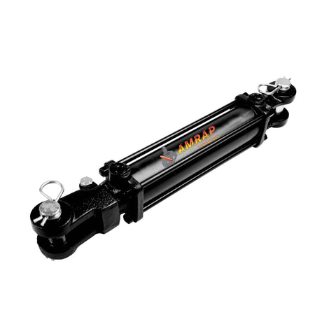 Black 2x10 Hydraulic Cylinder - 2 Bore 10 Stroke Double Acting Tie Rod Hydraulic Cylinder, SAE#8 Port, 3000 PSI