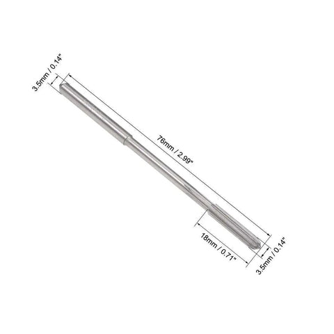 3.5mm HSS Cobalt M35 Chucking Reamer With D4 Tolerance 6 Straight Flutes Round Shank Milling Tool For Stainless Steel