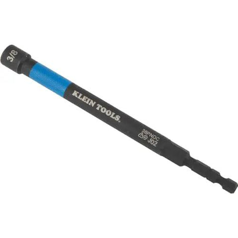 Close-up of Klein Tools 32930 color-coded 3/8 inch hex magnetic nut driver, part of Six Piece SAE Magnetic Impact Nut Setter Set.