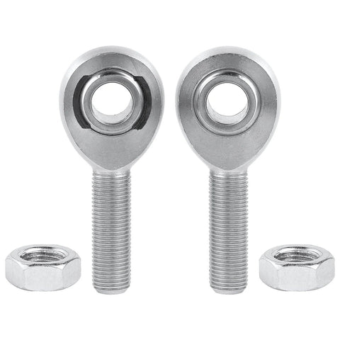 Front view of 3/8 inch Heim Joint Rod End Kit with chromoly rod ends, jam nuts, right and left hand threads for steering and suspension.