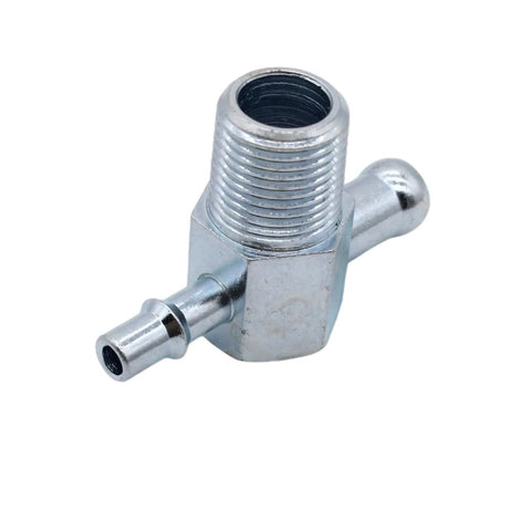 YUCHENSHLP steel zinc intake manifold vacuum T fitting with 3/8in NPT thread and 1/4in and 3/8in hose barbs
