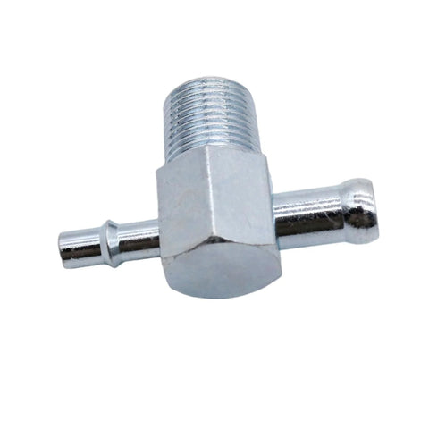 Intake manifold vacuum T fitting, zinc-plated steel, 3/8in NPT thread, 1/4in & 3/8in nipples, Amazon