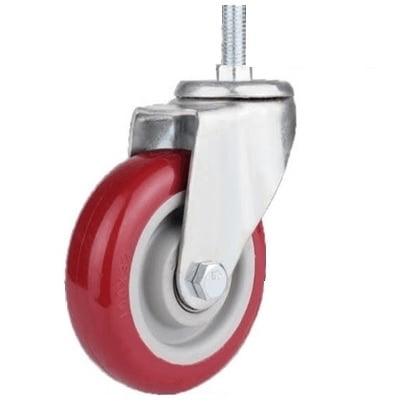 3" Caster 154 lbs 1/2-13 Threaded Swivel PVC