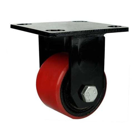 3" Low Profile Caster Wheel 1102 Lbs (more than a ton) Fixed PU - Iron Top Plate