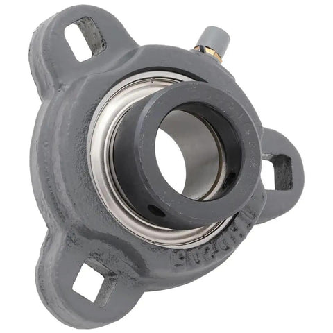 Side view of 3 Bolt Flange-Mount Ball Bearing Unit With Insert Bearing SA205-16 in Cast Iron Housing TRD205 for heavy duty machinery.