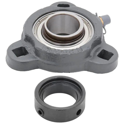 3 Bolt Flange-Mount Ball Bearing Unit With Insert Bearing SA205-16 In Cast Iron Housing TRD205 For Heavy Duty Machinery shown close-up