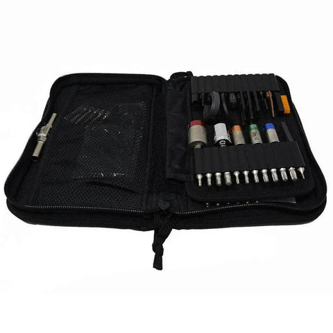 3-Gun Maintenance Kit with Individual Torque Limiters open case showing tools and bits, designed for field and range gun care.
