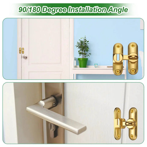 1 Pack 3 Inch Zinc Alloy Flip Latch Gate Latch Sliding Bolt For Barn Doors Fence Windows Cabinets With Screws 90 And 180 Degree Slide Locks Brushed Silver Multipurpose installed on a white door