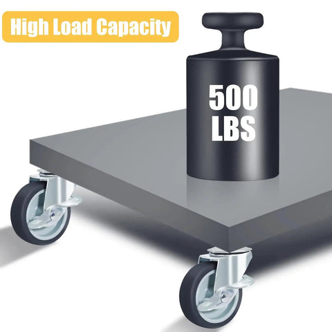 3 Inch Caster Wheels Locking Stem Casters Set Of 4 Threaded Stem Size 3 8 Inch 16 UNC By 1 2 Inch supporting 500 lbs weight