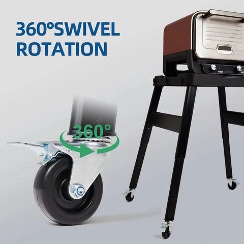 3 Inch Caster Wheels For Outdoor Grill Stand XSKUNSTAND With Brakes And 360 Degree Swivel 4 Pack Wheel Kit close-up