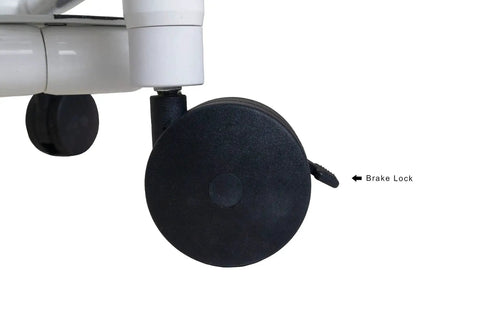 Close-up of 3 Inch Replacement Shower Chair Wheels Set Of Four Locking Casters For Rolling And Commode Chairs Fits Model RL 1