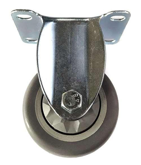 3" Inch Medium Duty Caster Wheel 176 pounds Fixed Thermoplastic Rubber Top Plate - VXB Ball Bearings