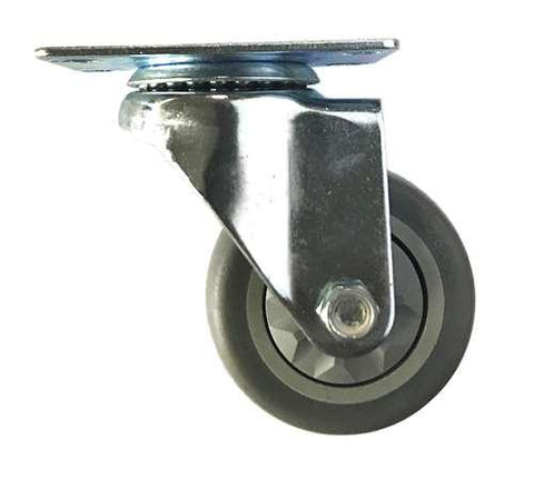 3" Inch Medium Duty Caster Wheel 176 pounds Swivel Thermoplastic Rubber Top Plate - VXB Ball Bearings